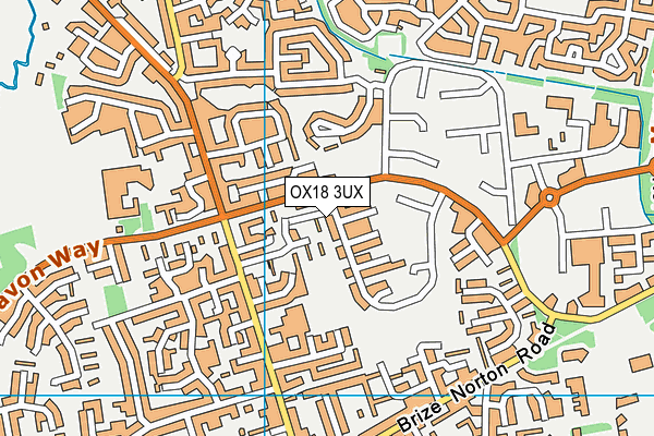 OX18 3UX map - OS VectorMap District (Ordnance Survey)