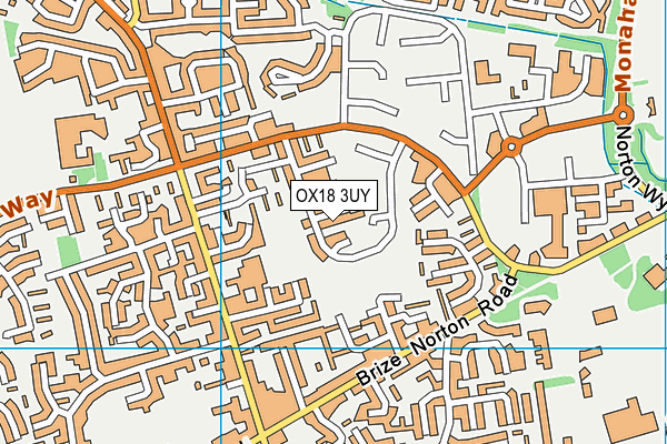 OX18 3UY map - OS VectorMap District (Ordnance Survey)