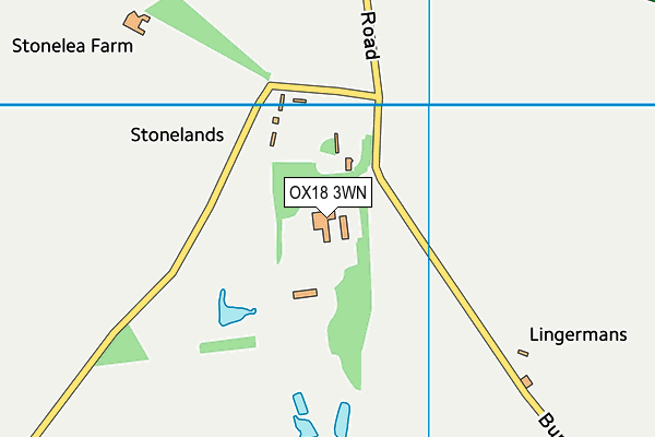 OX18 3WN map - OS VectorMap District (Ordnance Survey)