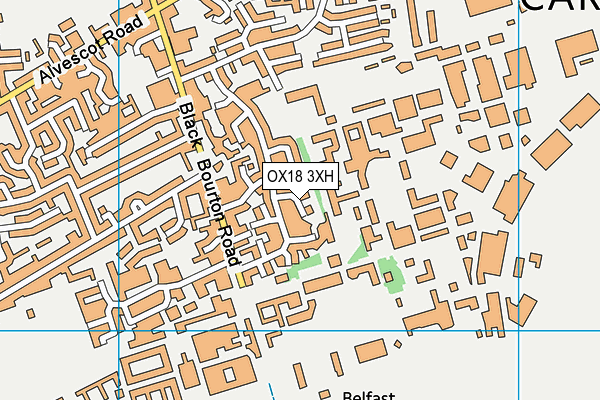 OX18 3XH map - OS VectorMap District (Ordnance Survey)