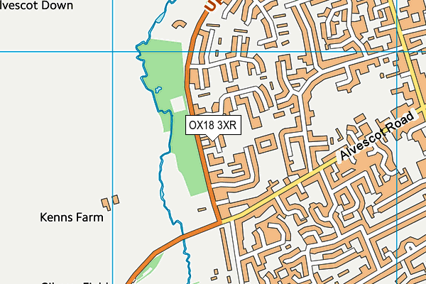 OX18 3XR map - OS VectorMap District (Ordnance Survey)