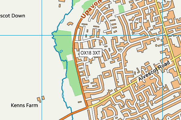 OX18 3XT map - OS VectorMap District (Ordnance Survey)