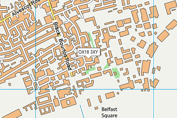 OX18 3XY map - OS VectorMap District (Ordnance Survey)