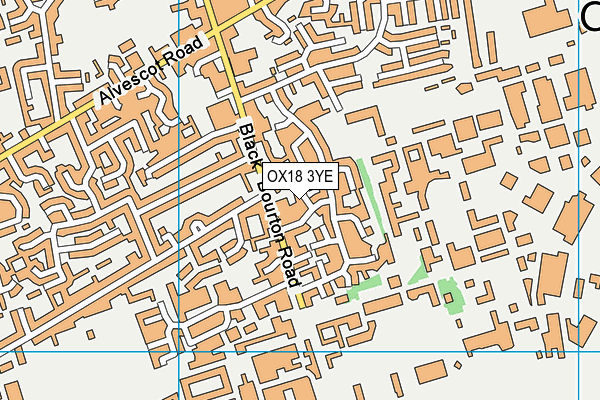 OX18 3YE map - OS VectorMap District (Ordnance Survey)