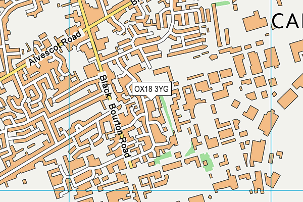 OX18 3YG map - OS VectorMap District (Ordnance Survey)