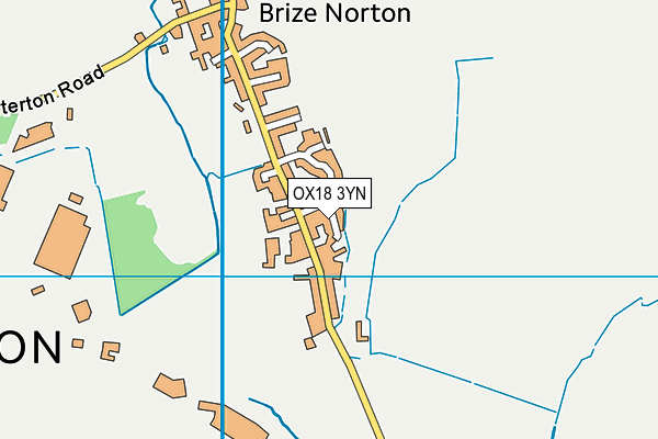 OX18 3YN map - OS VectorMap District (Ordnance Survey)