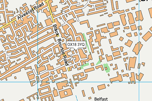 OX18 3YQ map - OS VectorMap District (Ordnance Survey)