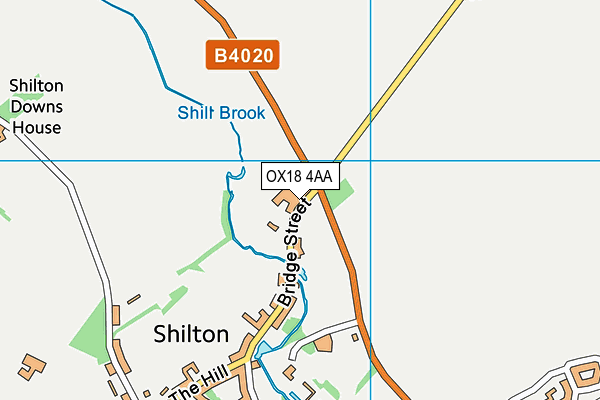 OX18 4AA map - OS VectorMap District (Ordnance Survey)