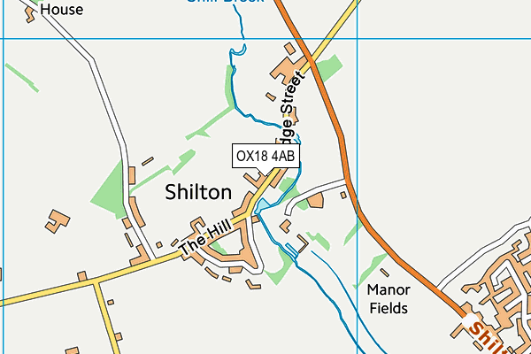 OX18 4AB map - OS VectorMap District (Ordnance Survey)