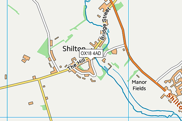 OX18 4AD map - OS VectorMap District (Ordnance Survey)