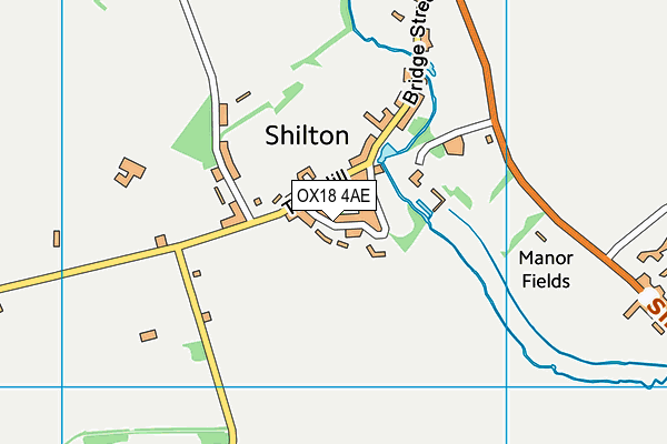 OX18 4AE map - OS VectorMap District (Ordnance Survey)