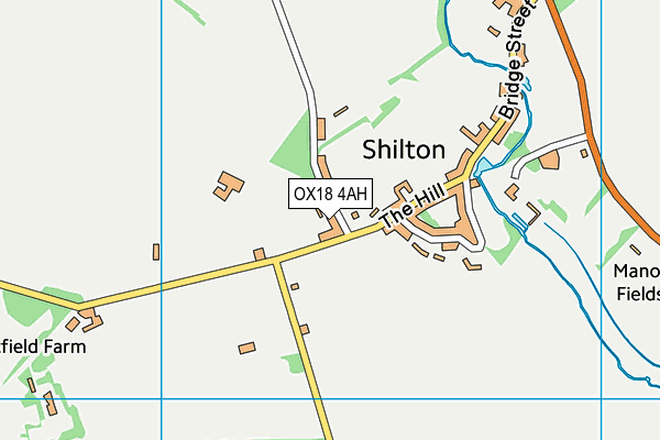 OX18 4AH map - OS VectorMap District (Ordnance Survey)