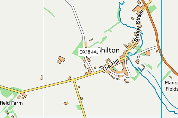 OX18 4AJ map - OS VectorMap District (Ordnance Survey)