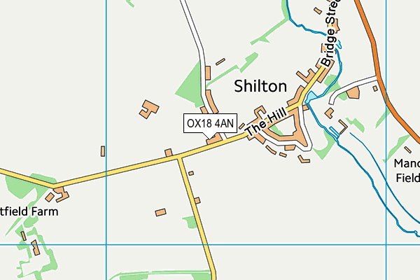 OX18 4AN map - OS VectorMap District (Ordnance Survey)