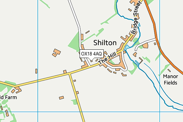 OX18 4AQ map - OS VectorMap District (Ordnance Survey)