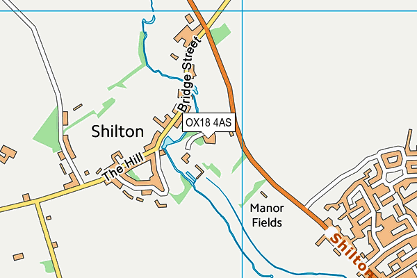 OX18 4AS map - OS VectorMap District (Ordnance Survey)