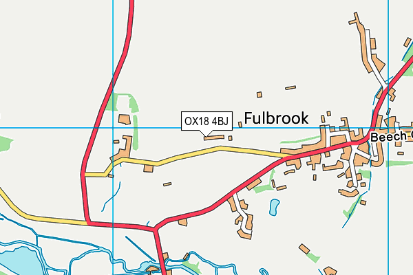 OX18 4BJ map - OS VectorMap District (Ordnance Survey)