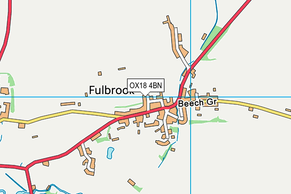 OX18 4BN map - OS VectorMap District (Ordnance Survey)