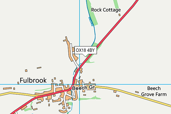 OX18 4BY map - OS VectorMap District (Ordnance Survey)