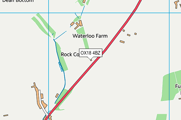 OX18 4BZ map - OS VectorMap District (Ordnance Survey)