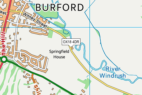 OX18 4DR map - OS VectorMap District (Ordnance Survey)