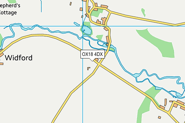 OX18 4DX map - OS VectorMap District (Ordnance Survey)