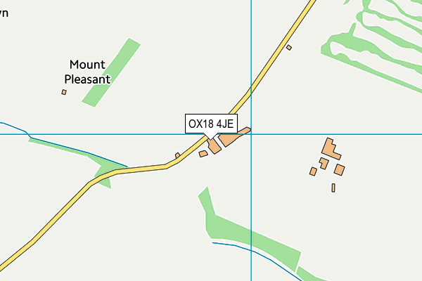 OX18 4JE map - OS VectorMap District (Ordnance Survey)