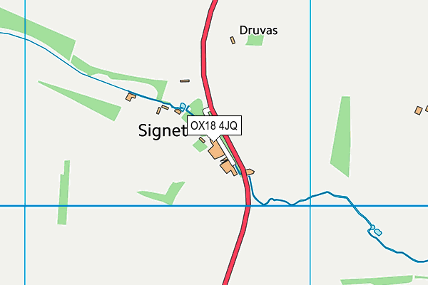 OX18 4JQ map - OS VectorMap District (Ordnance Survey)