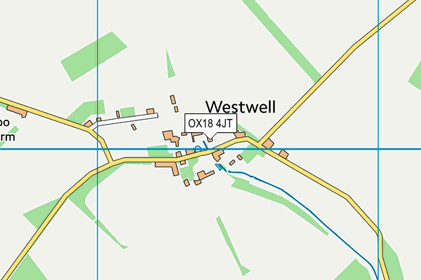 OX18 4JT map - OS VectorMap District (Ordnance Survey)