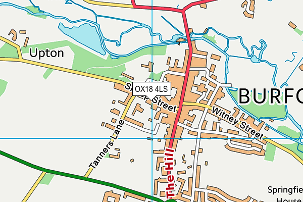 OX18 4LS map - OS VectorMap District (Ordnance Survey)