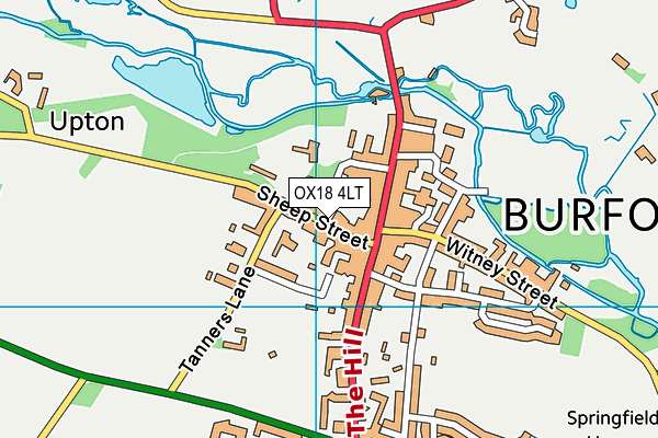 OX18 4LT map - OS VectorMap District (Ordnance Survey)