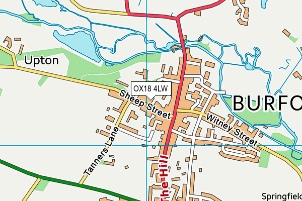 OX18 4LW map - OS VectorMap District (Ordnance Survey)