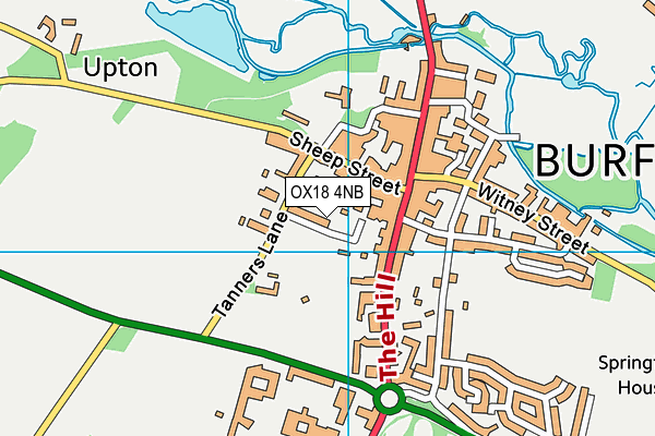 OX18 4NB map - OS VectorMap District (Ordnance Survey)