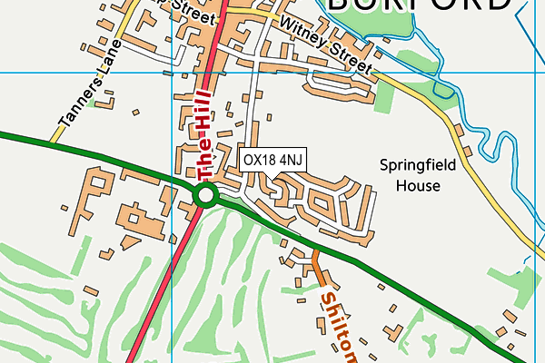 OX18 4NJ map - OS VectorMap District (Ordnance Survey)