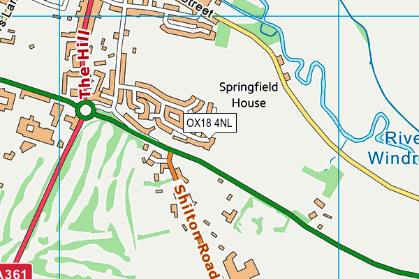 OX18 4NL map - OS VectorMap District (Ordnance Survey)