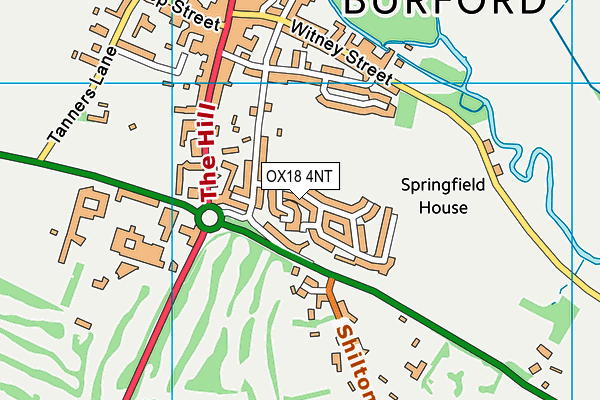 OX18 4NT map - OS VectorMap District (Ordnance Survey)