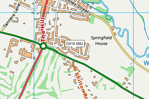 OX18 4NU map - OS VectorMap District (Ordnance Survey)