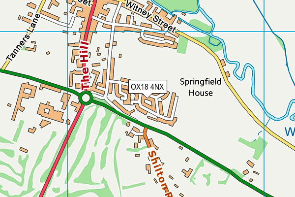 OX18 4NX map - OS VectorMap District (Ordnance Survey)