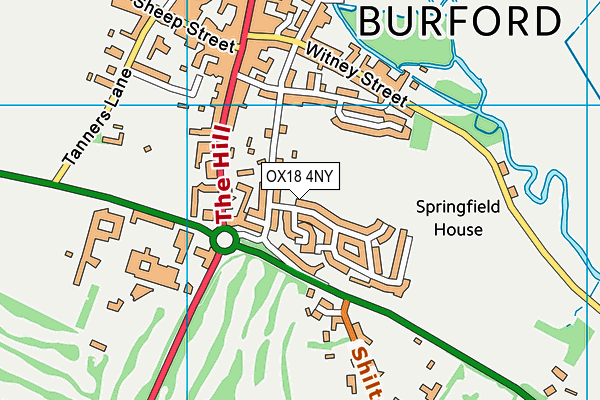 OX18 4NY map - OS VectorMap District (Ordnance Survey)