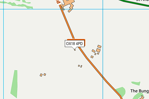 OX18 4PD map - OS VectorMap District (Ordnance Survey)