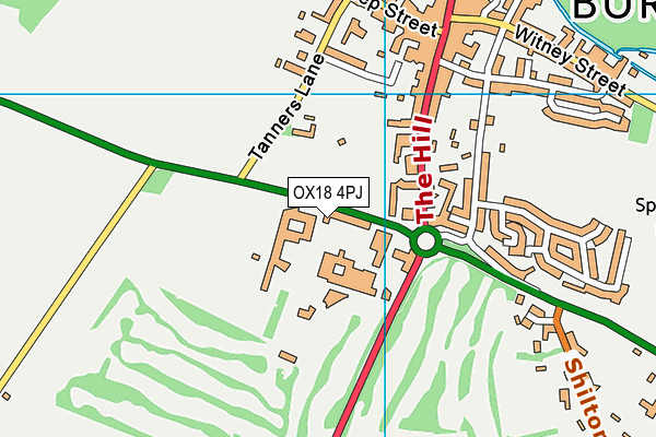 OX18 4PJ map - OS VectorMap District (Ordnance Survey)