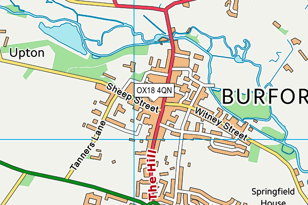 OX18 4QN map - OS VectorMap District (Ordnance Survey)