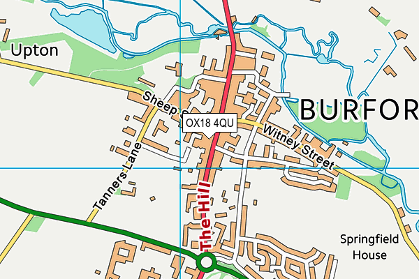 OX18 4QU map - OS VectorMap District (Ordnance Survey)