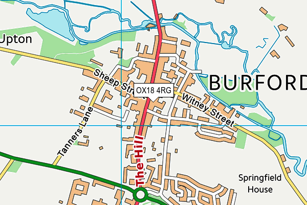 Map of THE BULL AT BURFORD LIMITED at district scale