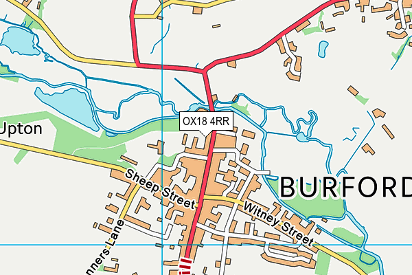 OX18 4RR map - OS VectorMap District (Ordnance Survey)