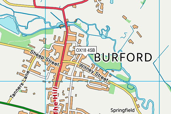 OX18 4SB map - OS VectorMap District (Ordnance Survey)