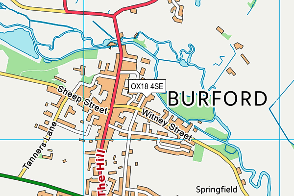 OX18 4SE map - OS VectorMap District (Ordnance Survey)