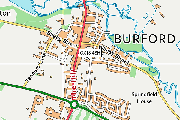 OX18 4SH map - OS VectorMap District (Ordnance Survey)