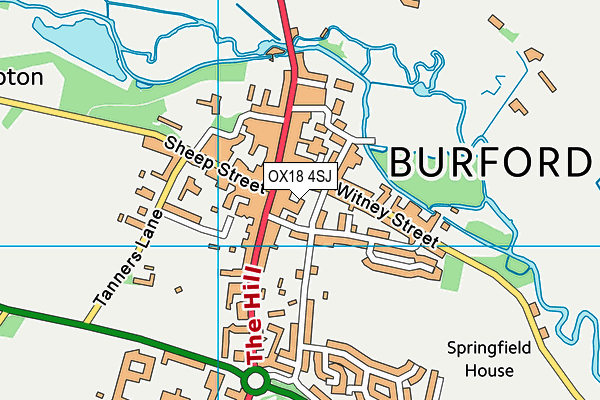 OX18 4SJ map - OS VectorMap District (Ordnance Survey)