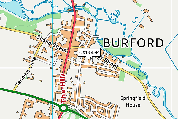 OX18 4SP map - OS VectorMap District (Ordnance Survey)